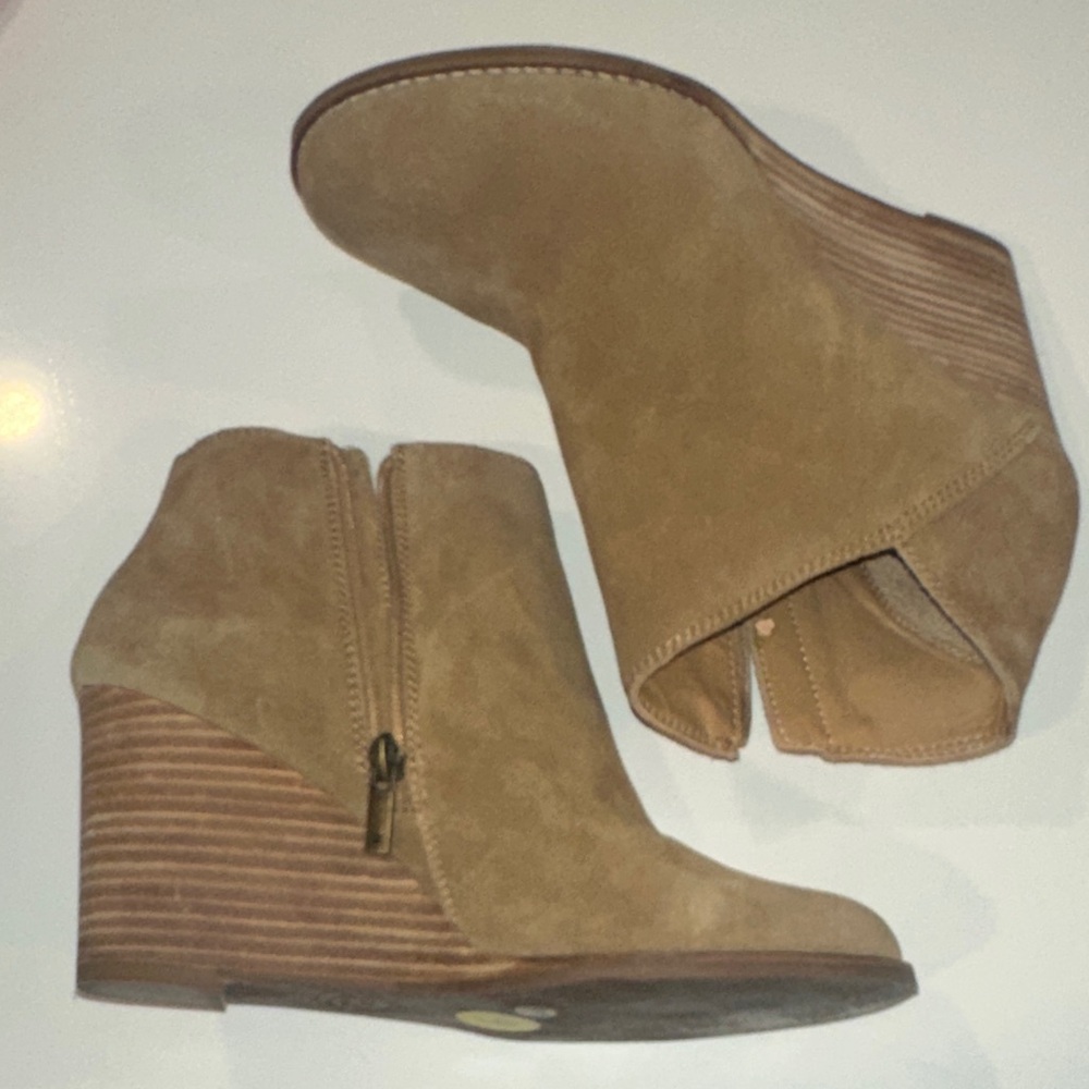 Lucky Brand Brown Suede Ankle Booties